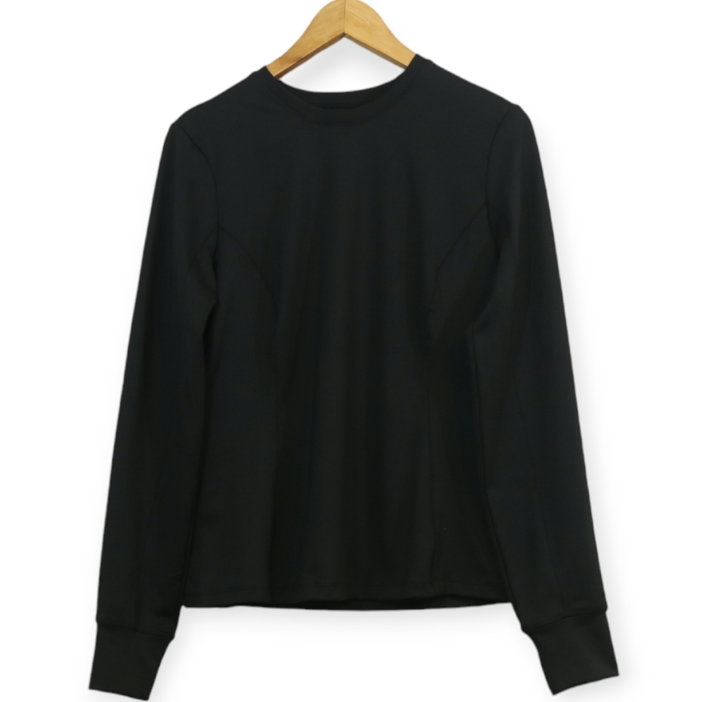 Fila Black Moisture Wick Athletic Workout Running Long Sleeve Top